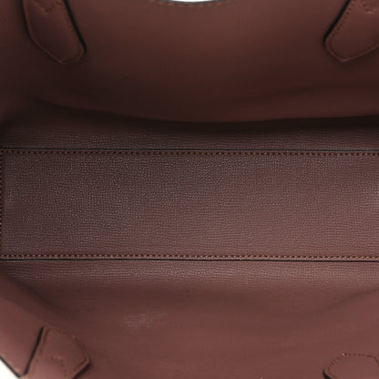 Burberry Grainy Calfskin Haymarket Check Medium Reversible Tote Light Elderberry 5 of 18
