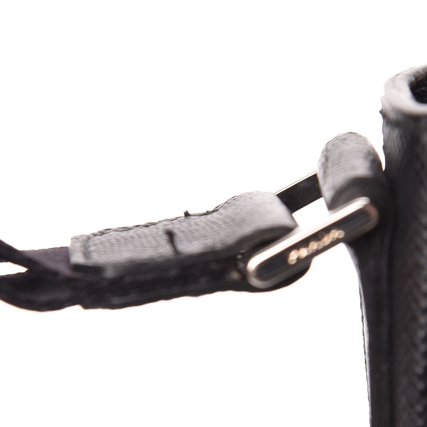 Saffiano Cuir Flat Messenger Bag Black