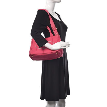 Prada Canapa Small Logo Tote Peonia 2 of 13