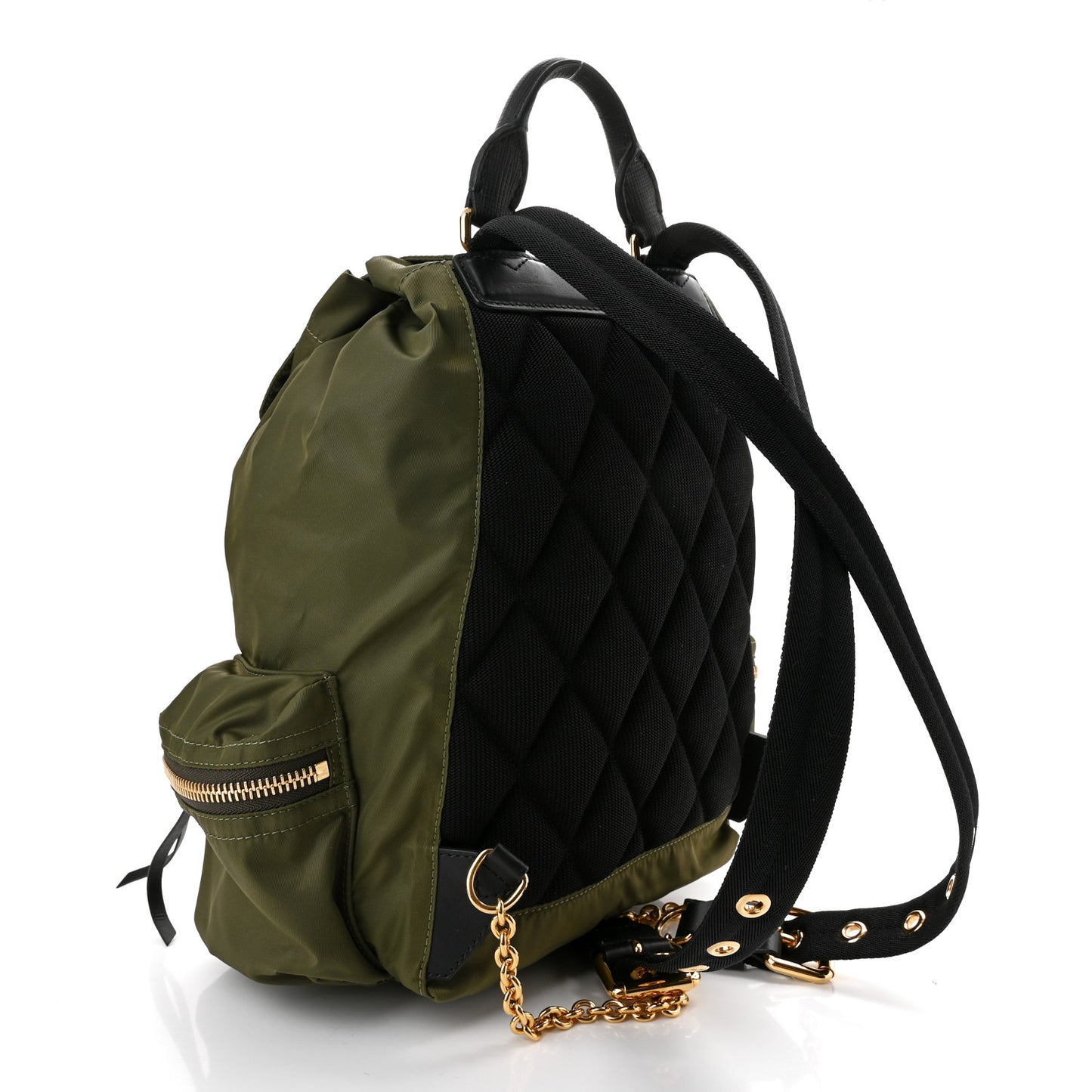 Nylon Medium Rucksack Backpack Green