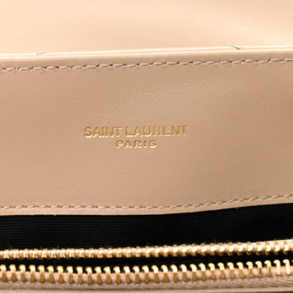 Saint Laurent Calfskin Y Quilted Monogram Medium Loulou Chain Satchel Dark Beige 6 of 11
