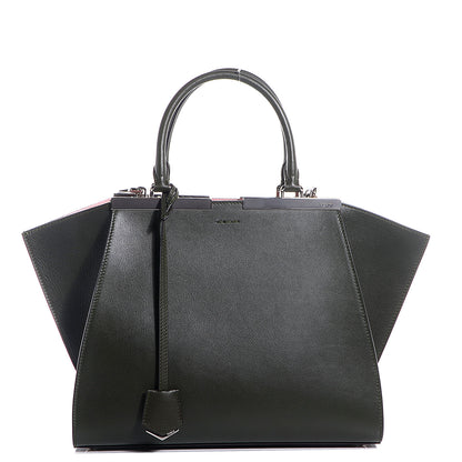Fendi Vitello Dolce Marmol Shiny Nappa Petite 3Jours Tote Verde Prato 1 of 9