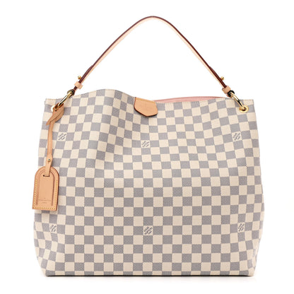 Louis Vuitton Damier Azur Graceful MM Rose Ballerine 1 of 10