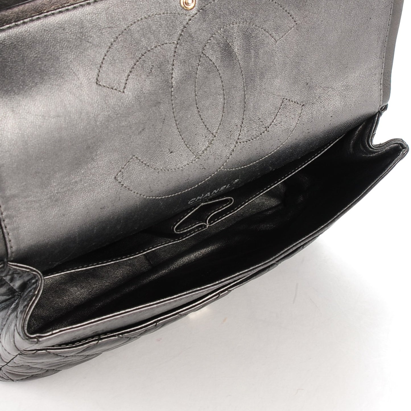 Aged Calfskin Quilted 2.55 Reissue 227 Flap Black