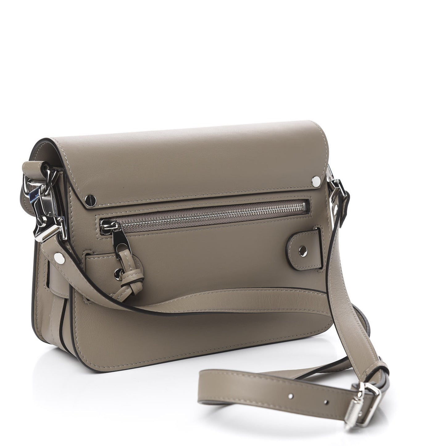 Smooth Calfskin Mini PS11 Classic Shoulder Bag Light Taupe