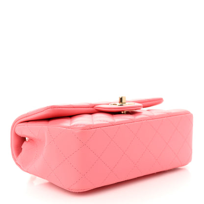 Chanel Lambskin Quilted Mini Rectangular Flap Pink 4 of 11