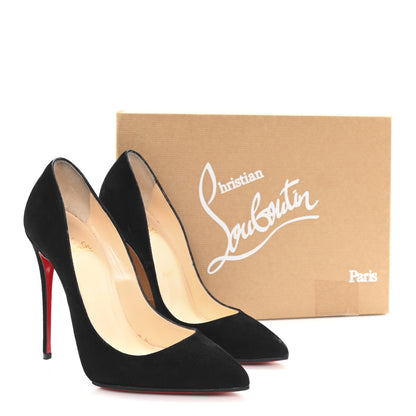 Christian Louboutin Suede Pigalle Follies 120 Pumps 38 Black 9 of 9