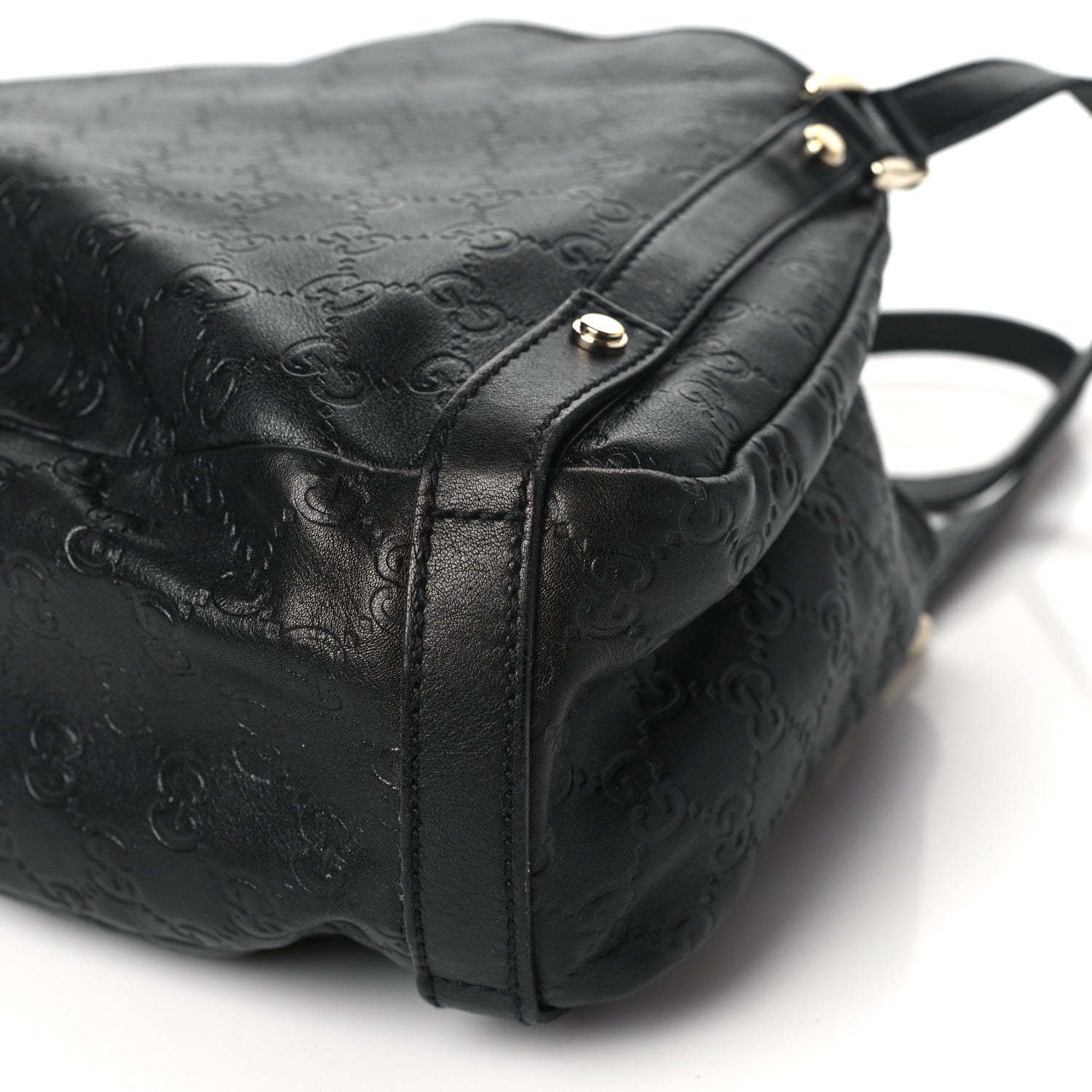 Gucci Guccissima Medium Abbey Shoulder Bag Black 10 of 11