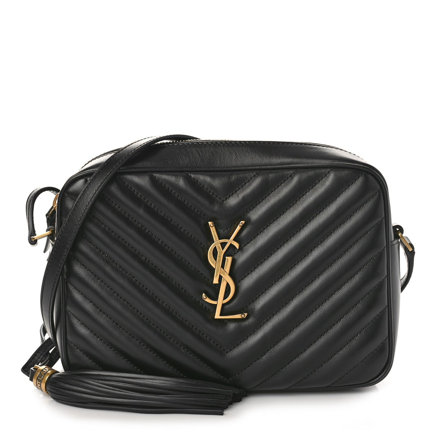Calfskin Matelasse Monogram Lou Camera Bag Black