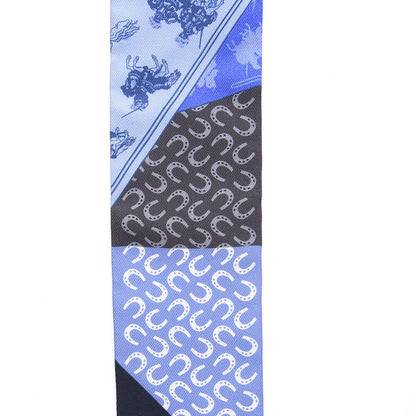 Hermes Silk Cheval Phoenix Twilly Marine Ciel Cobalt 4 of 4