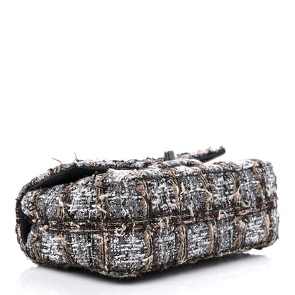 Chanel Tweed Quilted Mini Rectangular Flap Brown Black Multicolor 3 of 12
