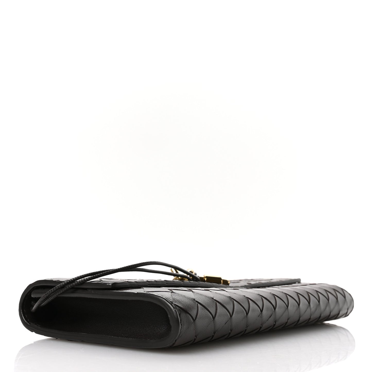 Nappa Intrecciato Long Andiamo Top Handle Clutch Fondant