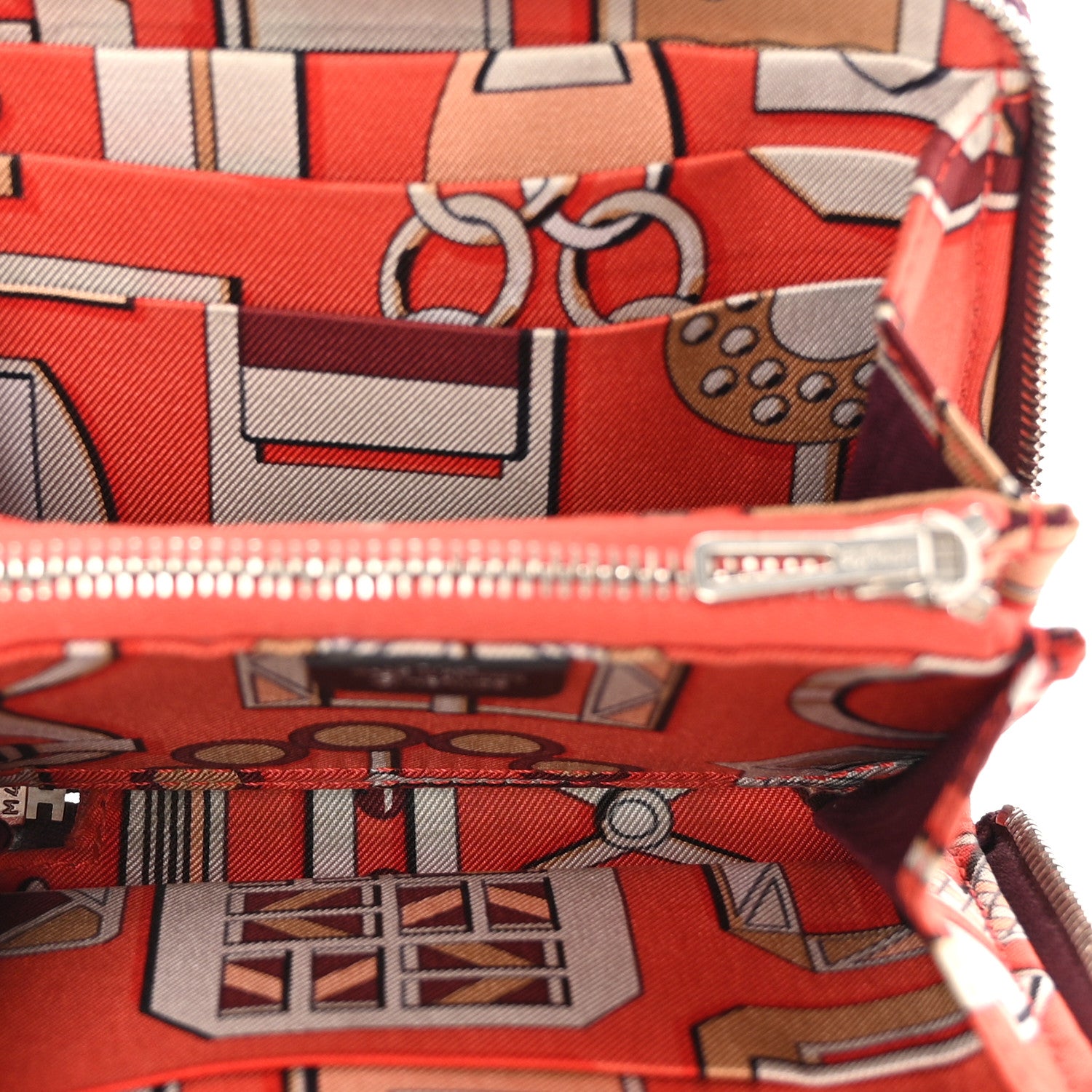 Hermes Epsom Silk'In Compact Wallet Bordeaux 5 of 9
