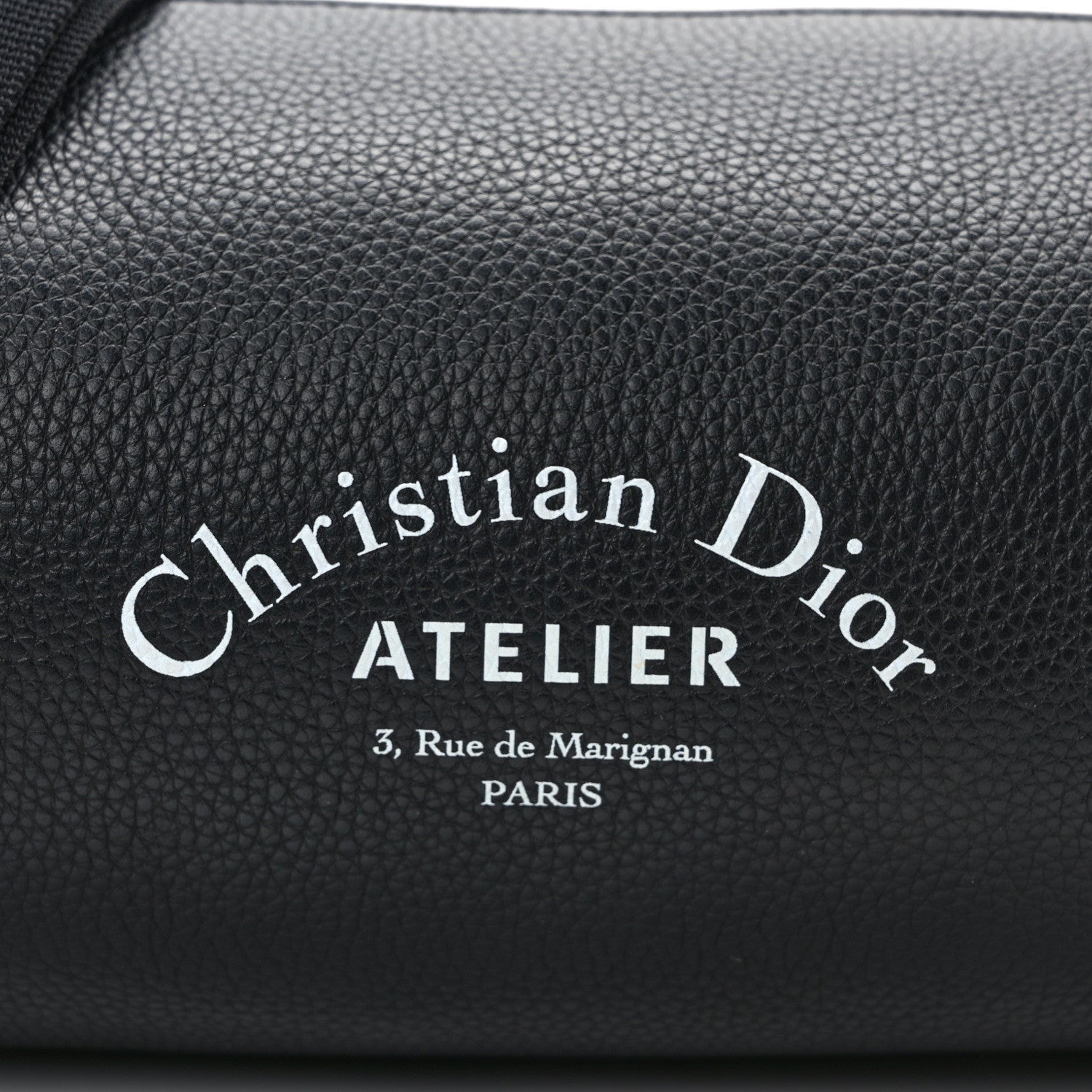 Christian Dior CHRISTIAN DIOR HOMME Grained Calfskin Mens Roller Pouch Black 7 of 12