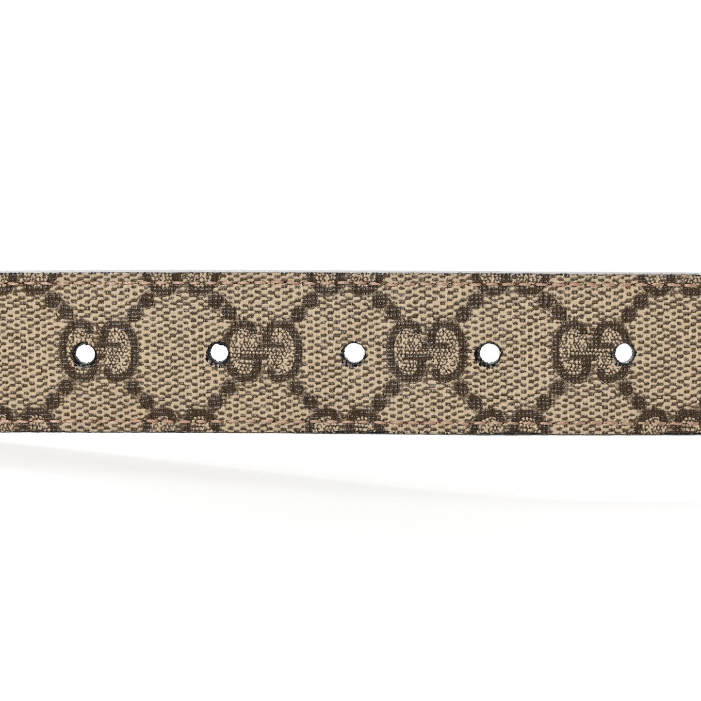 GG Supreme Monogram Plutone Calfskin Palladium Double G Reversible 30mm Belt 90 36 Beige Ebony Black