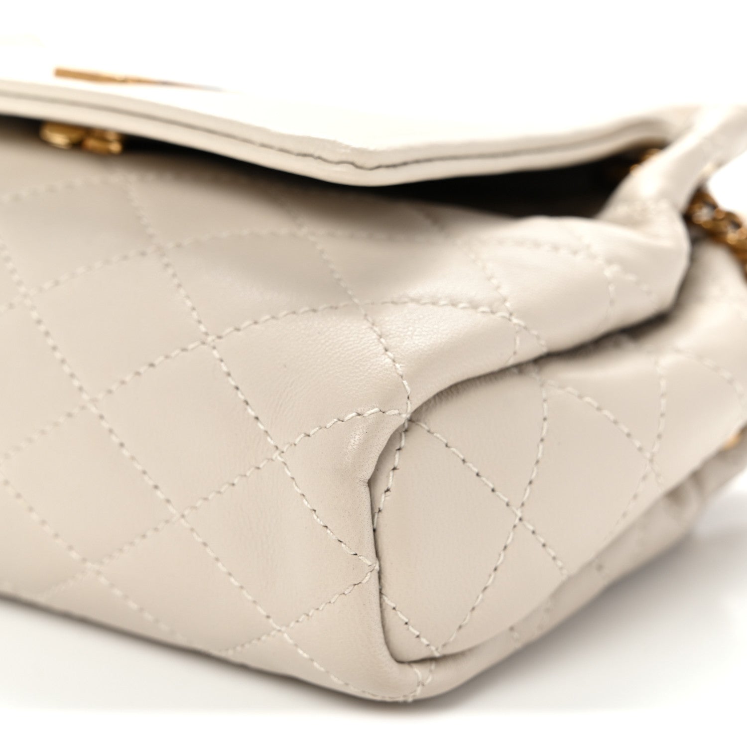 Saint Laurent Lambskin Quilted Monogram Mini Nolita Crema Soft 10 of 11