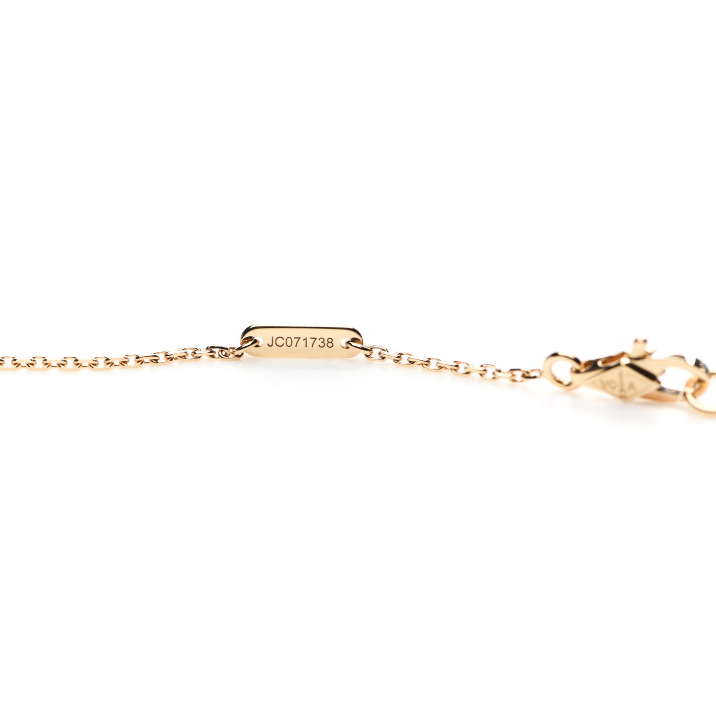 18K Yellow Gold Mother of Pearl Sweet Alhambra Butterfly Pendant Necklace