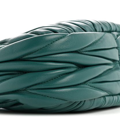 Miu Miu Nappa Matelasse Mini Wander Hobo Green 9 of 12