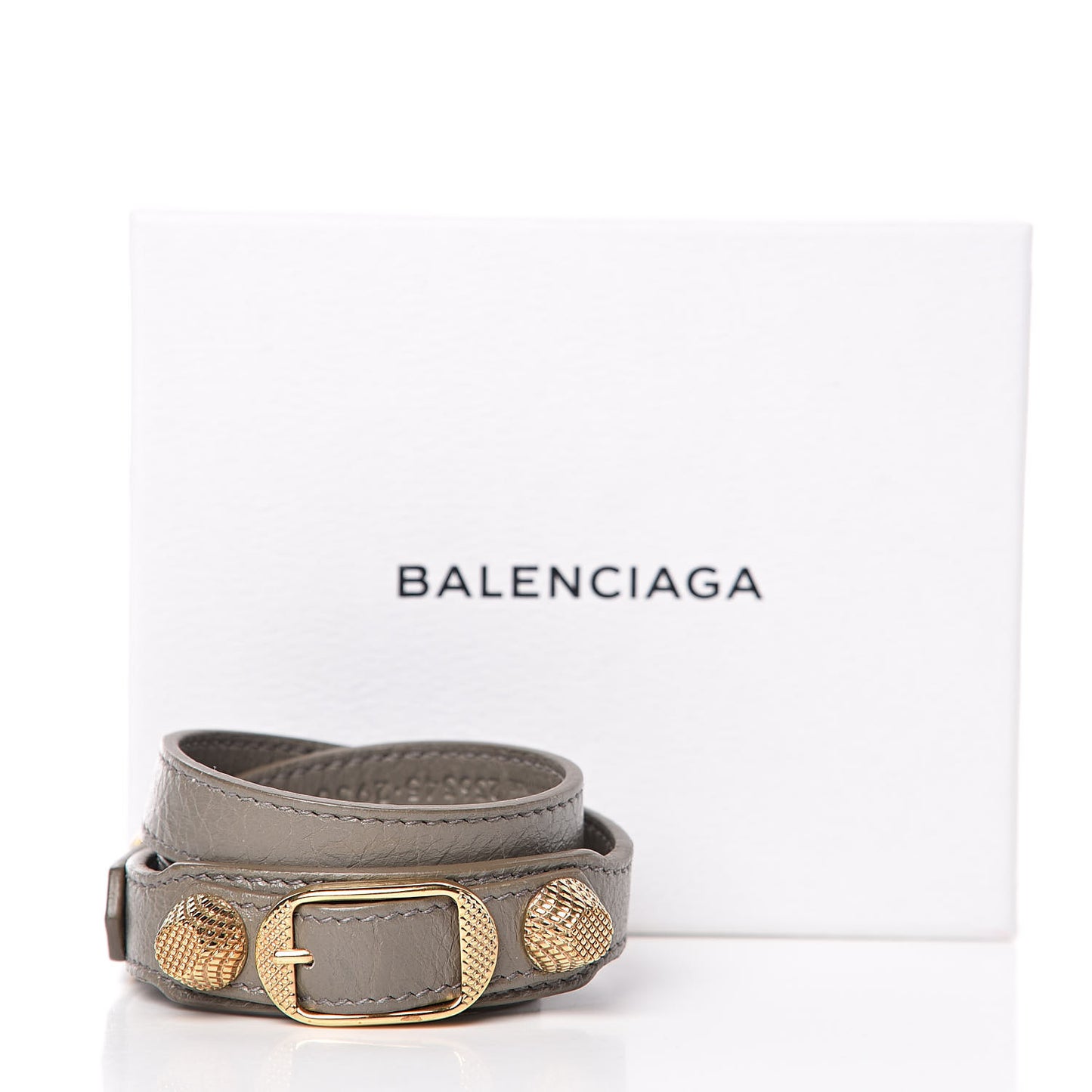 Agneau Giant Gold Triple Tour M Bracelet Beige Liege