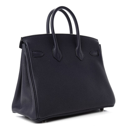 Hermes Togo Swift Officier Birkin 25 Bleu Nuit Vert Cypress 3 of 11