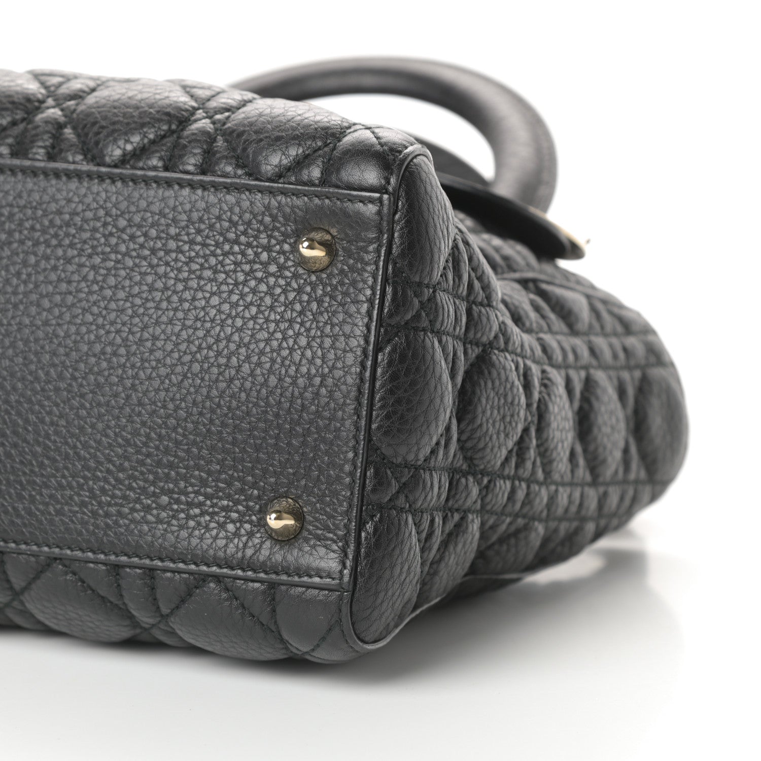 Christian Dior Grained Calfskin Cannage Medium Supple Lady Dior Black 10 of 11