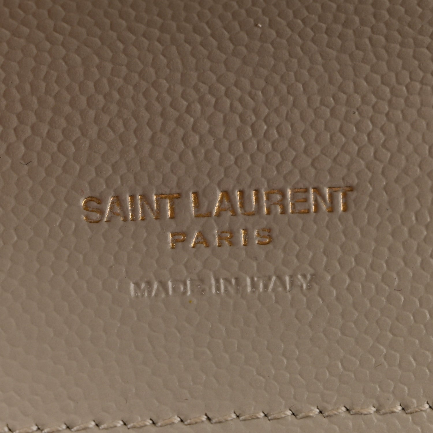 Saint Laurent Grain De Poudre Matelasse Chevron Monogram Envelope Clutch Crema Soft 6 of 13
