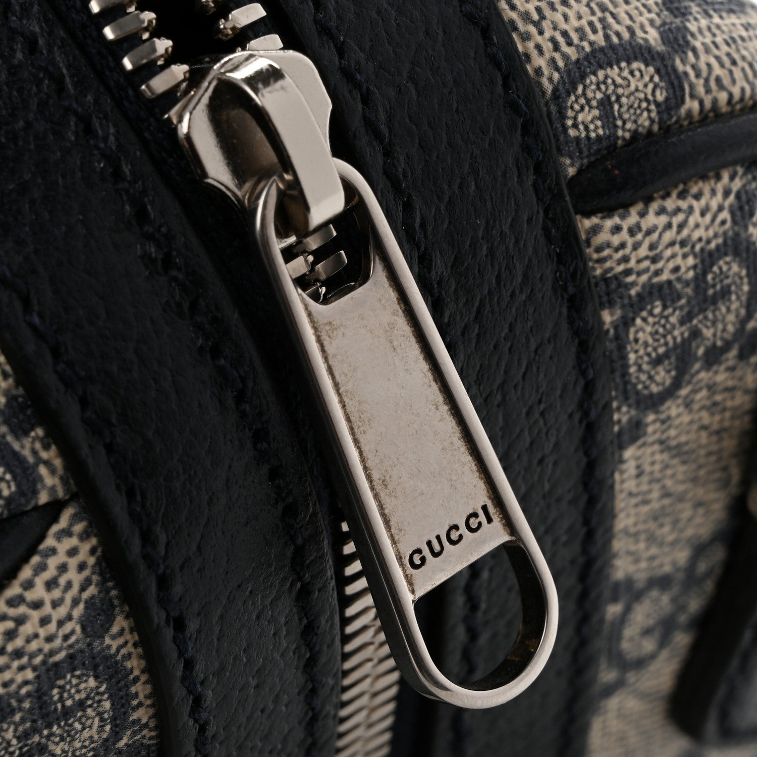 Gucci GG Supreme Monogram Web Medium Ophidia Top Handle Bag Beige Blue 12 of 12