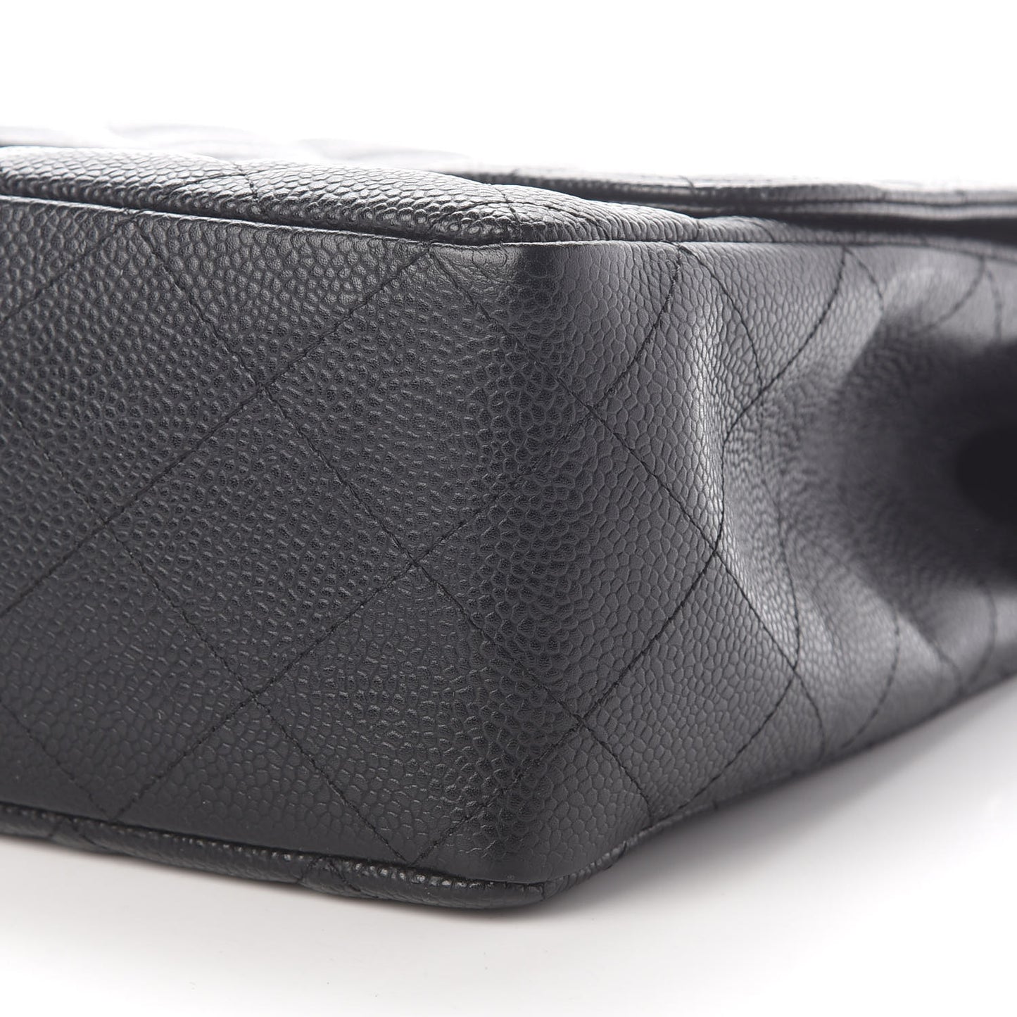 Caviar Quilted Jumbo Single Flap Bijoux Chain Black
