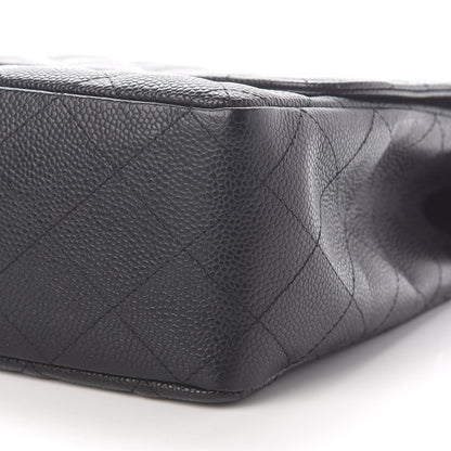 Chanel Caviar Quilted Jumbo Single Flap Bijoux Chain Black 9 of 9
