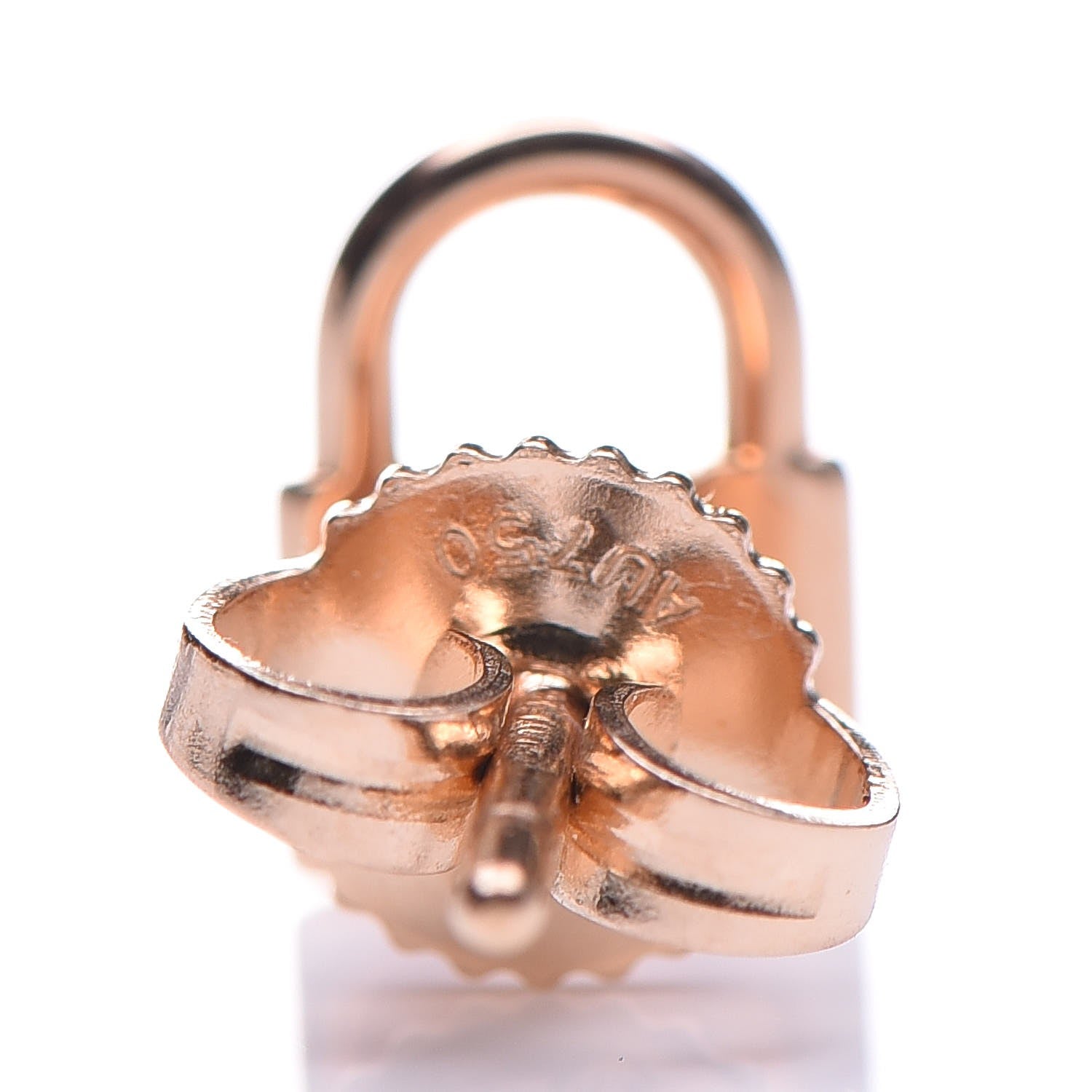 Tiffany 18K Rose Gold Mini Lock Earrings 4 of 5