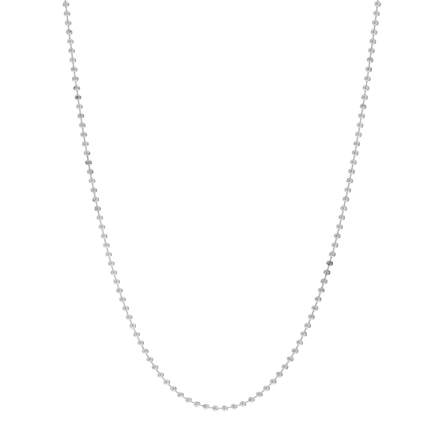 Tiffany Sterling Silver 2.5mm Bead Chain Necklace 16" 1 of 4