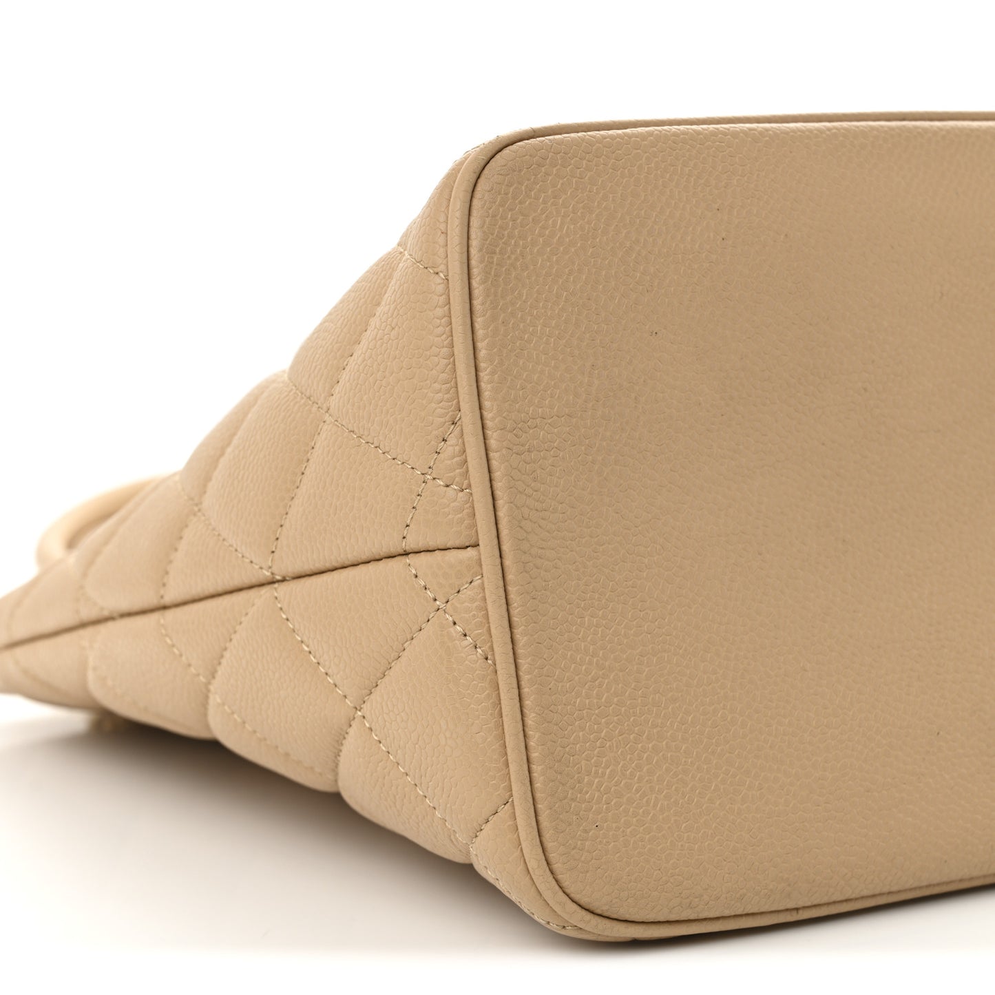 Caviar Quilted Medallion Tote Beige