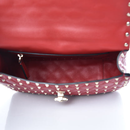 Valentino Garavani Nappa Medium Rockstud Spike Shoulder Bag Rosso Valentino 5 of 8