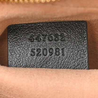 Gucci Monogram Matelasse Diagonal Small GG Marmont Chain Shoulder Bag Beige Black 7 of 9