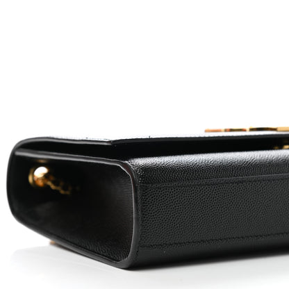 Saint Laurent Grain De Poudre Medium Classic Monogram Kate Satchel Black 9 of 11