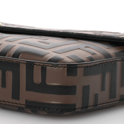 Fendi Vitello Soft F is Fendi Bi-Color FF 1974 Embossed Envelope Wallet On Chain with Pouches Maya Black 12 of 16