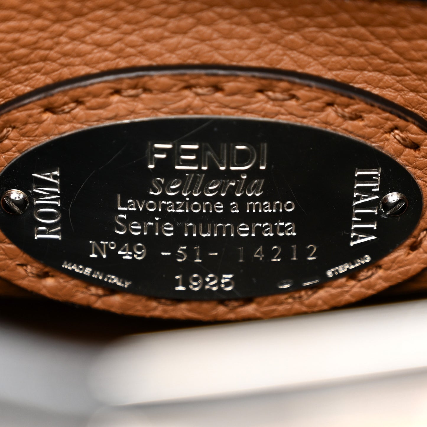 Cuoio Romano Selleria Bi-Color Mini Peekaboo Iconic Satchel Black Mou