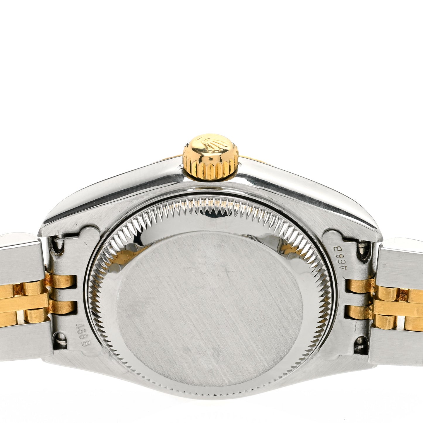 Stainless Steel 18K Yellow Gold 26mm Oyster Perpetual Datejust Watch White Pyramid Roman 79173