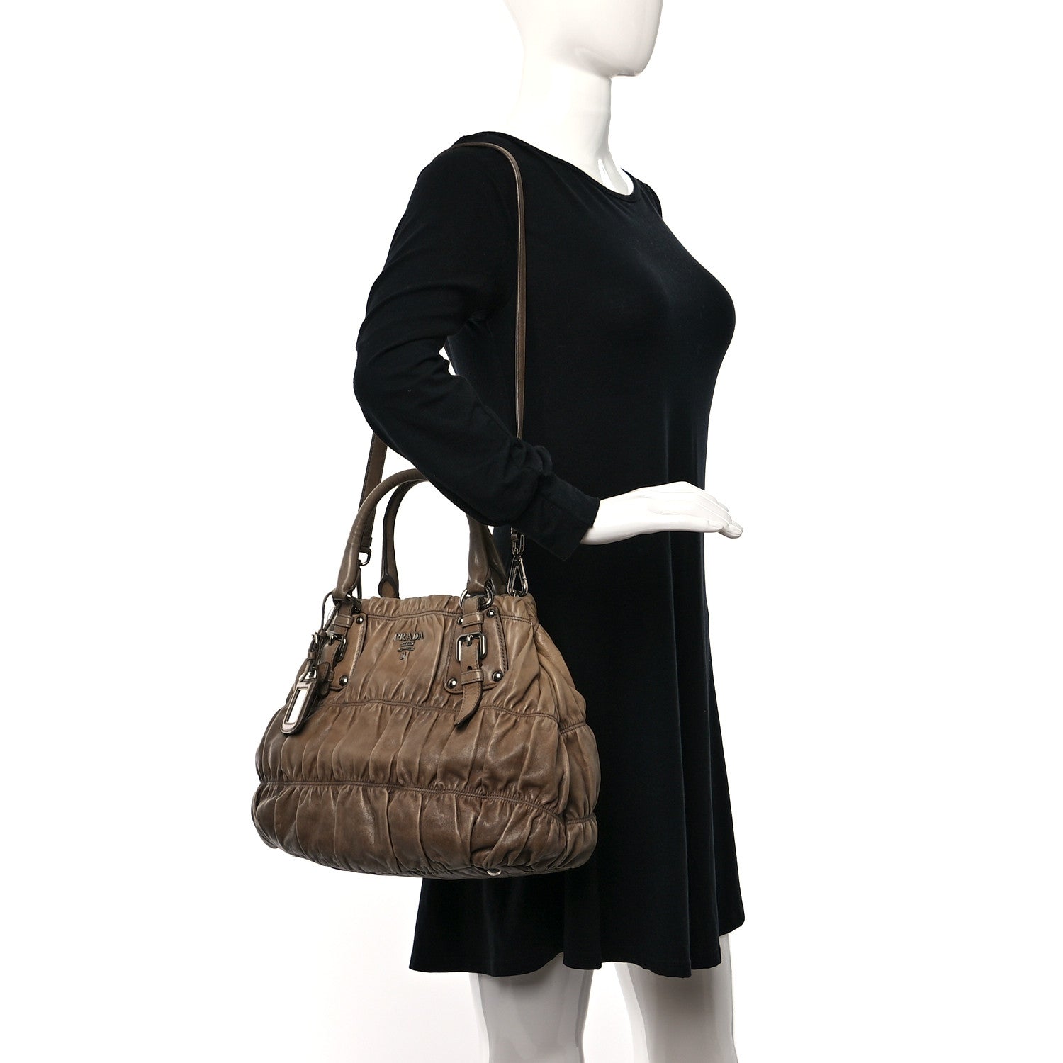 Prada Nappa Gaufre Tote Sfumato 2 of 12