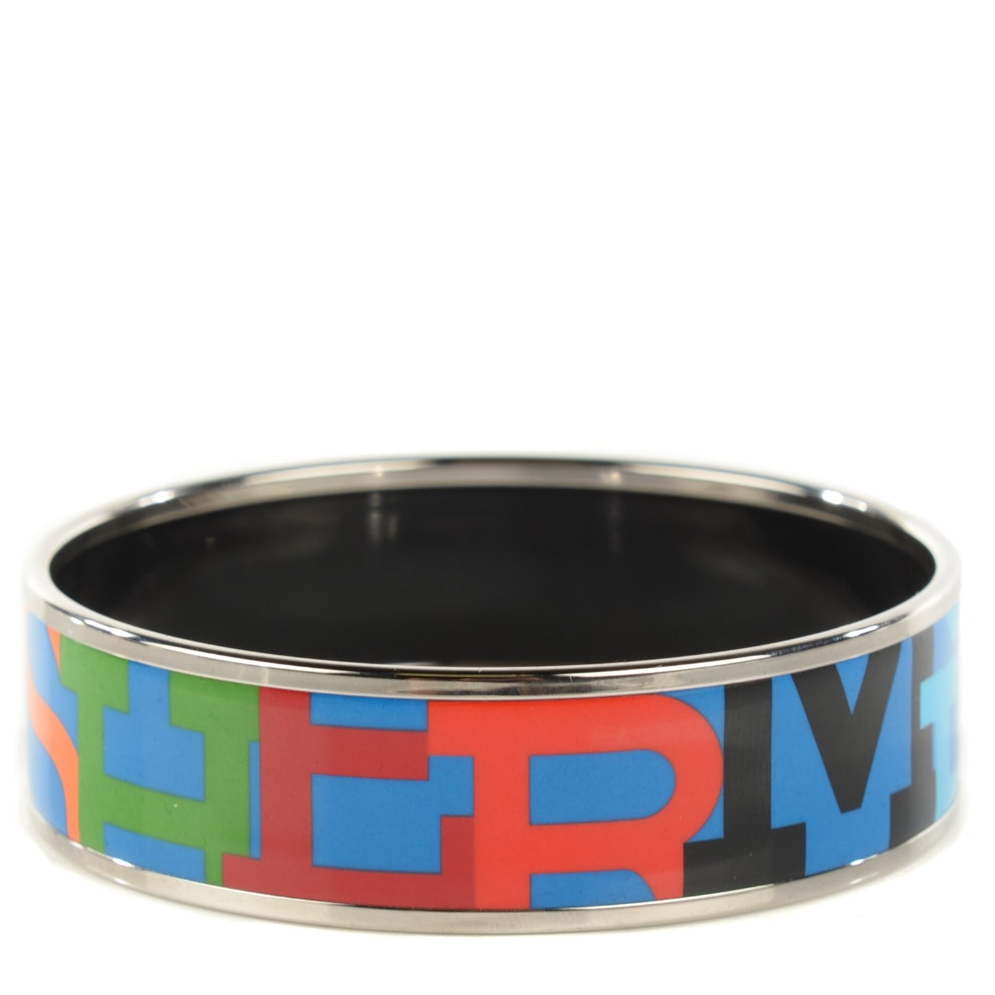 Enamel Wide Printed Capitales Bracelet 62