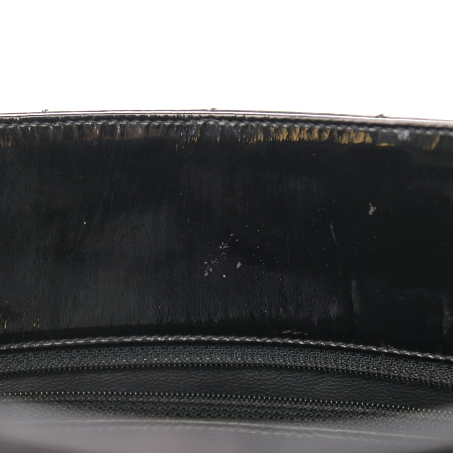 Patent Quilted CC Shoulder Bag Black