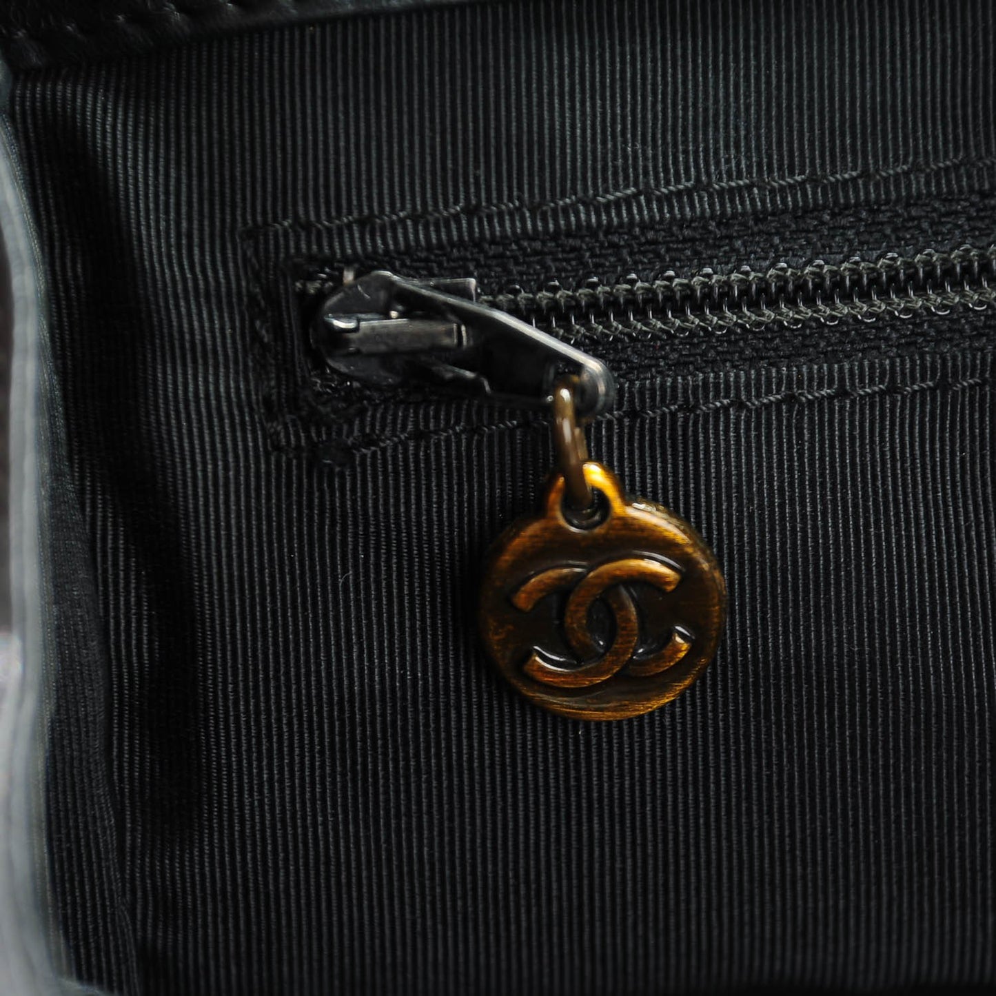 Lambskin CC Stitched Tote Black