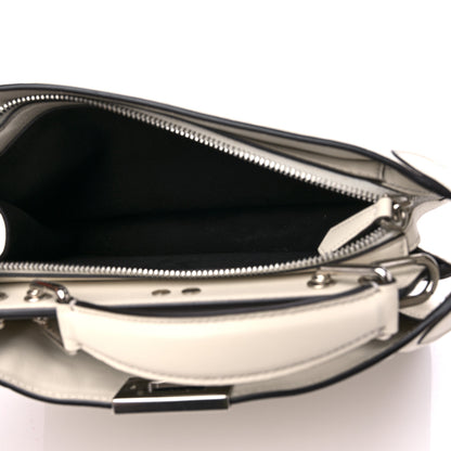Fendi X SARAH COLEMAN Nappa FF Fish Eye Embossed Mini Peekaboo I SEE U Satchel White Ice 5 of 9