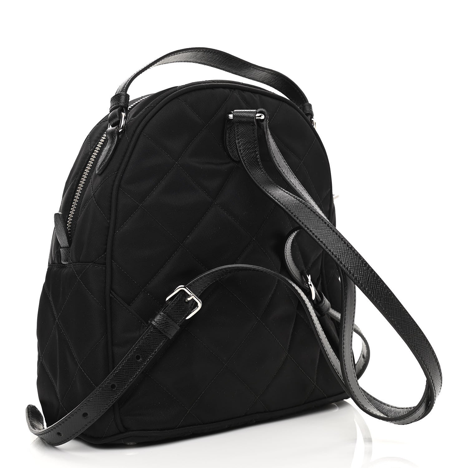 Prada Nylon Tessuto Impuntu Quilted Backpack Black 3 of 10