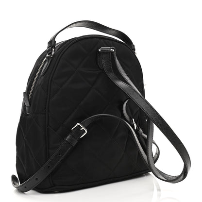 Prada Nylon Tessuto Impuntu Quilted Backpack Black 3 of 10