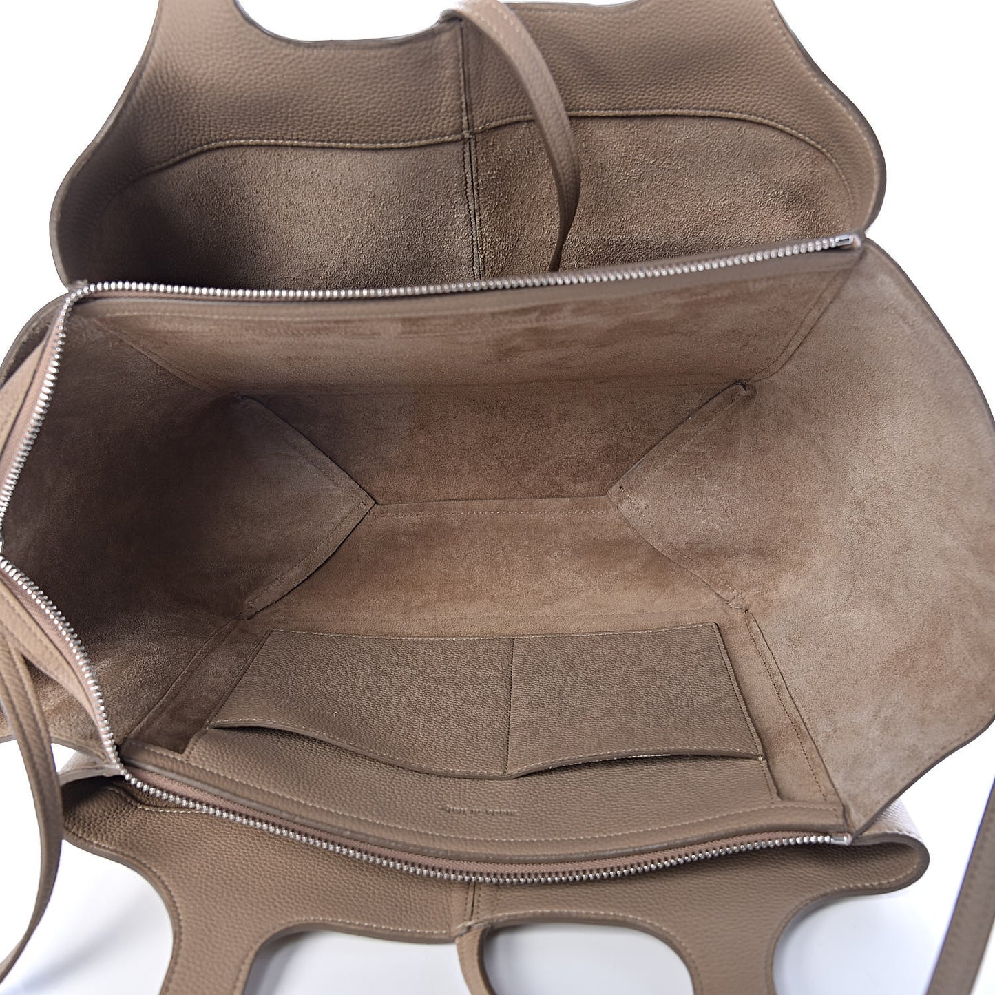 Baby Grained Calfskin Small Tri-Fold Bag Light Taupe