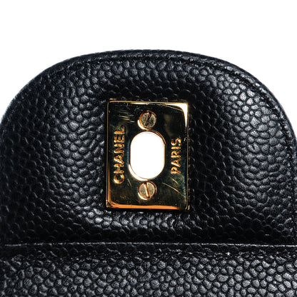Chanel Caviar Quilted Jumbo Double Flap Black 8 of 9
