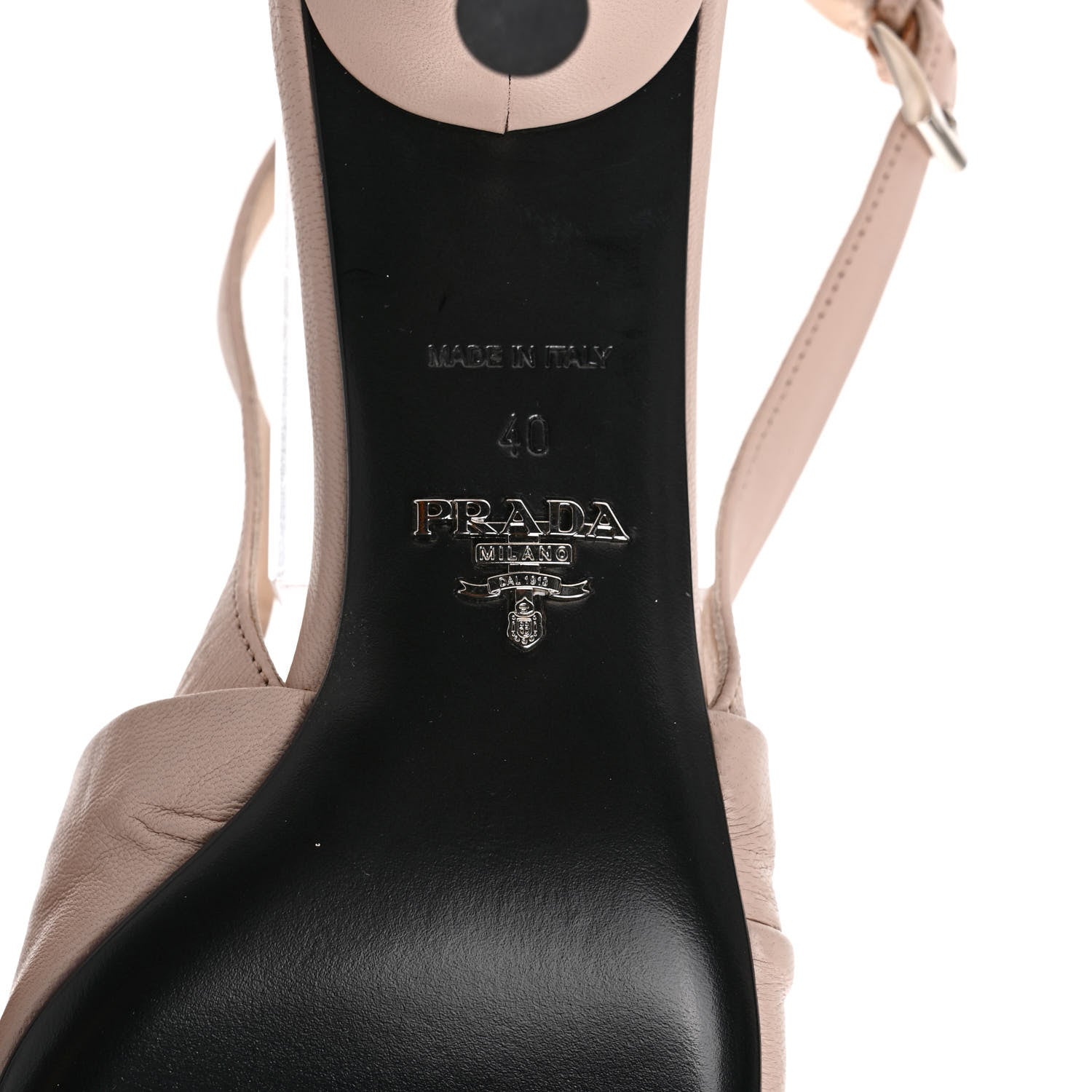 Prada Nappa Pointed Toe Slingback 55mm Pumps 40 Cipria 6 of 8