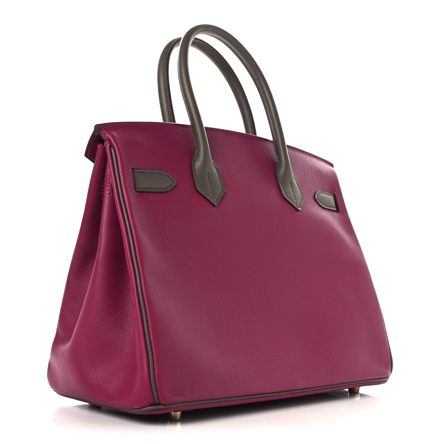 Hermes Epsom Horseshoe Birkin 30 Rose Poupre Etain 3 of 12