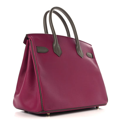 Hermes Epsom Horseshoe Birkin 30 Rose Poupre Etain 3 of 12